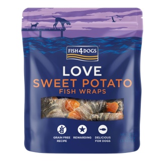 Fish4Dogs - Rybne Przysmaki z batatem dla psa 100g