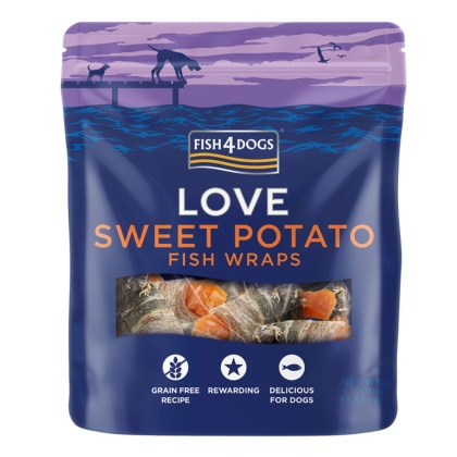 Fish4Dogs - Rybne Przysmaki z batatem dla psa 100g