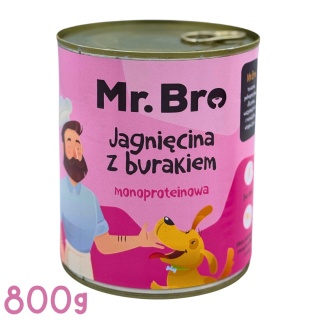 Mr. Bro - Jagnięcina z Burakiem karma mokra dla psa 800g