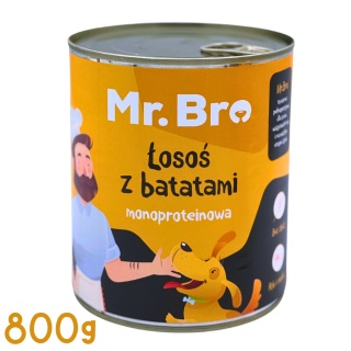 Mr. Bro - Łosoś z Batatami Karma mokra dla psa 800g