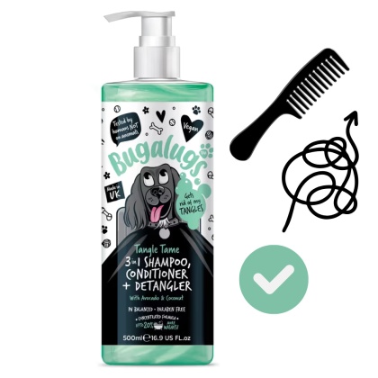 Bugalugs - szampon z odżywką i rozkołtuniacz o zapachu awokado i kokosa 250ml