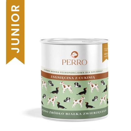 Perro - Karma mokra Jagnięcina z cukinią dla szczeniąt 800g JUNIOR