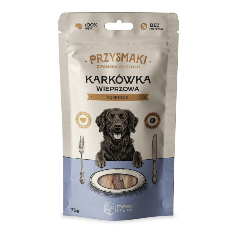 Przysmaki "Z Pańskiego Stołu" - Karkówka wieprzowa dla psa 75g Przysmaki "Z Pańskiego Stołu" - Karkówka wieprzowa dla psa 75g