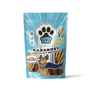 UNISZKI - SUPERDOGS Kabanosy dla psa - Indyk