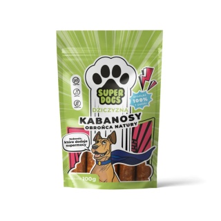 UNISZKI - SUPERDOGS Kabanosy dla psa - Dziczyzna