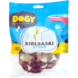 DOGY - Kiełbaski ze Strusia dla psa 100g