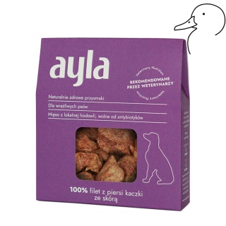 AYLA - liofilizowane filet z piersi kaczki ze skórą - przysmaki dla psów 28g