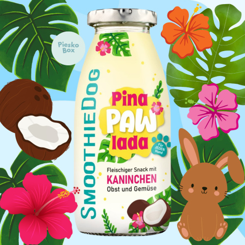 Smoothie Dog Pina Paw Lada - królik z warzywami i owocami 250ml Smoothie Dog Pina Paw Lada - królik z warzywami i owocami 250ml