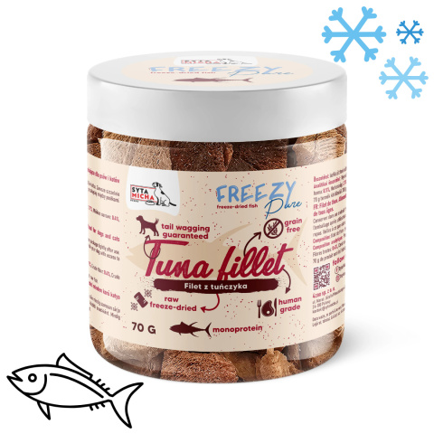 100% liofilizowany filet z tuńczyka dla psa 70g FREEZY Pure 100% liofilizowany filet z tuńczyka dla psa 70g FREEZY Pure