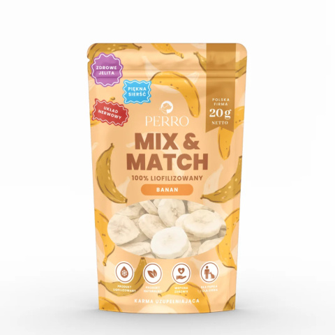 Perro - MIX & MATCH - Banan liofilizowany 20g Perro - MIX & MATCH - Banan liofilizowany 20g