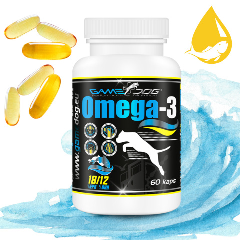 Game Dog Omega-3 - olej rybny w kapsułkach dla psa 60kaps. Game Dog Omega-3 - olej rybny w kapsułkach dla psa 60kaps.