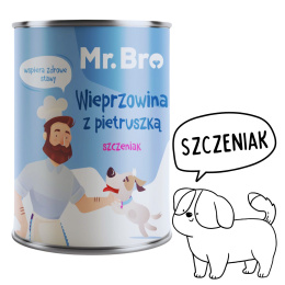 Mr. Bro - Wieprzowina z Pietruszką karma mokra dla szczeniąt 400g