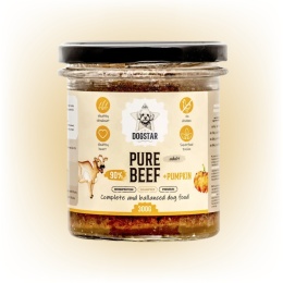 Dogstar - Gotowana karma z WOŁOWINĄ dla psa 300g