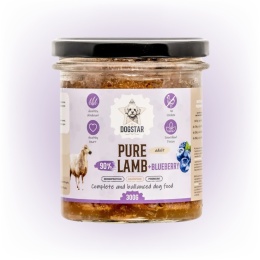 Dogstar - Gotowana karma z JAGNIĘCINĄ dla psa 300g