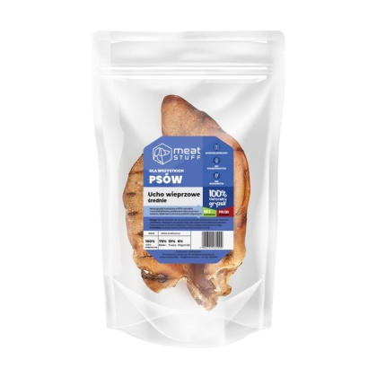 Meat Stuff - Ucho wieprzowe średnie dla psa 1szt.