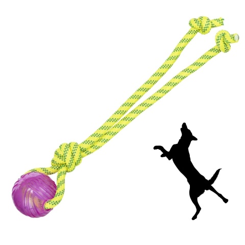 Trixie - Pływająca piłka ze sznurkiem do aportowania dla psa 40cm