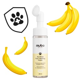 Mubol - Bananowa pianka do mycia łap psa bez spłukiwania 200ml