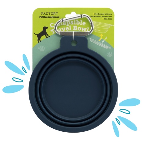 PetDreamHouse - Podróżna Miska Silikonowa 600ml