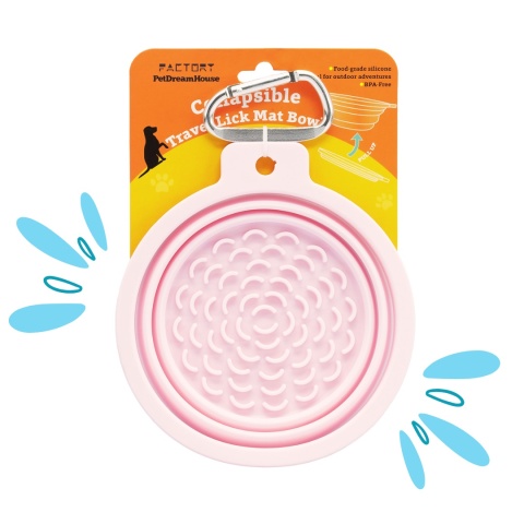 PetDreamHouse – Podróżna Miska Silikonowa z matą do lizania 600 ml