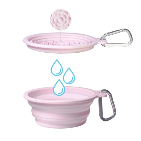 PetDreamHouse – Podróżna Miska Silikonowa z matą do lizania 600 ml