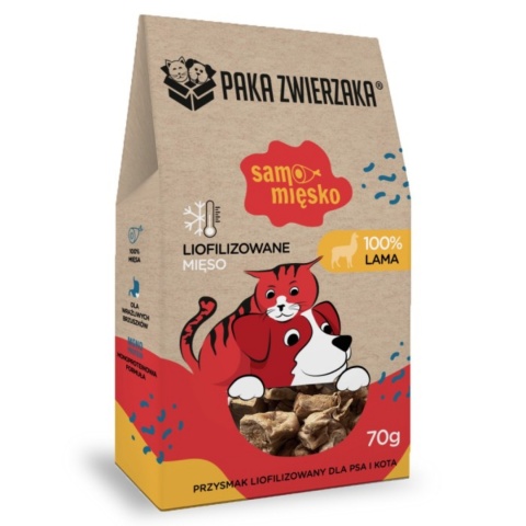 Paka Zwierzaka Samo Mięsko Liofilizowana Lama 70g