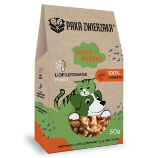 Paka Zwierzaka Samo Mięsko Liofilizowane Krewetki 50g