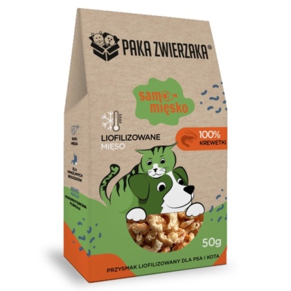 Paka Zwierzaka Samo Mięsko Liofilizowane Krewetki 50g