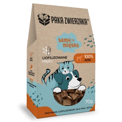 Paka Zwierzaka Samo Mięsko Liofilizowana Konina 70g