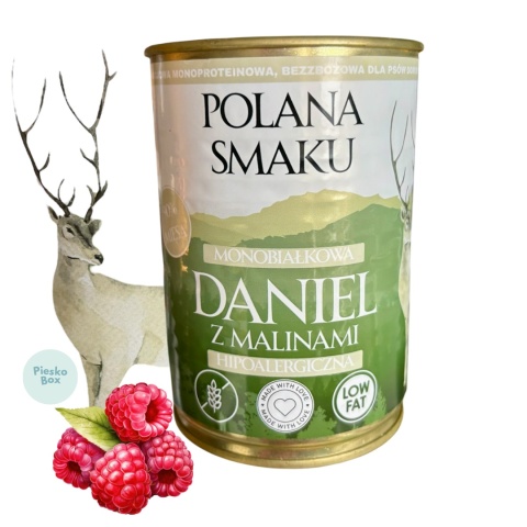 Polana Smaku - Daniel z Malinami karma mokra dla psa 400g