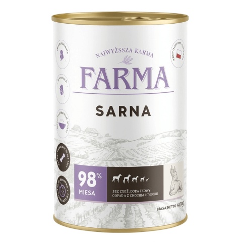 Karma mokra dla psa z sarniną FARMA Select 400g – Pieskobox