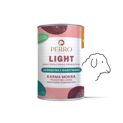 Perro - Karma mokra Light Jagnięcina z warzywami 400g