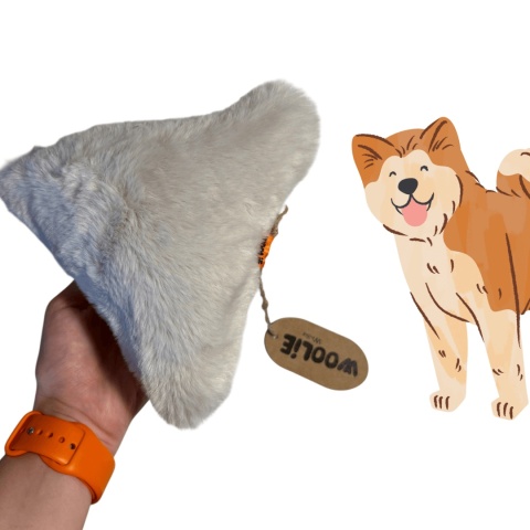 Troolie Beżowe WoolieWhillie – pluszowa zabawka z piszczącą niespodzianką dla psa