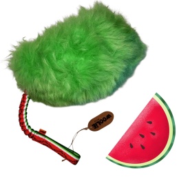 Arbuzowy Szarpak ze Skóry Owczej dla Psa – WoolieWhillie