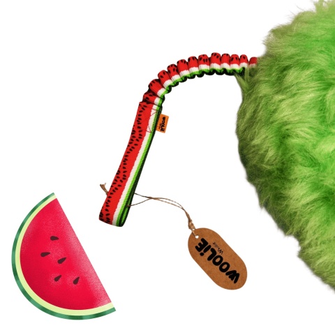 Zabawka do szarpania – Arbuzowy Szarpak dla psa wykonany z naturalnej skóry owczej