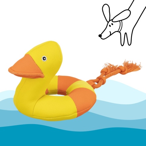 Trixie Aqua Duck – pływająca zabawka wodna dla psa z piszczałką