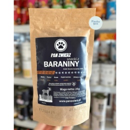 Pan Zwierz - Naturalne czipsy mięsne dla psa z baraniny 25g
