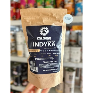 Pan Zwierz - Naturalne czipsy mięsne dla psa z indyka 25g