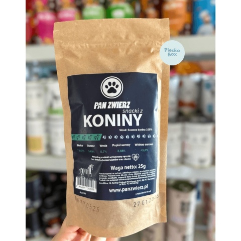 Pan Zwierz - Naturalne Smaczki Mięsne - Konina 25g