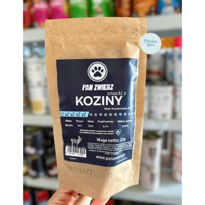 Pan Zwierz - Naturalne czipsy mięsne dla psa z koziny 25g