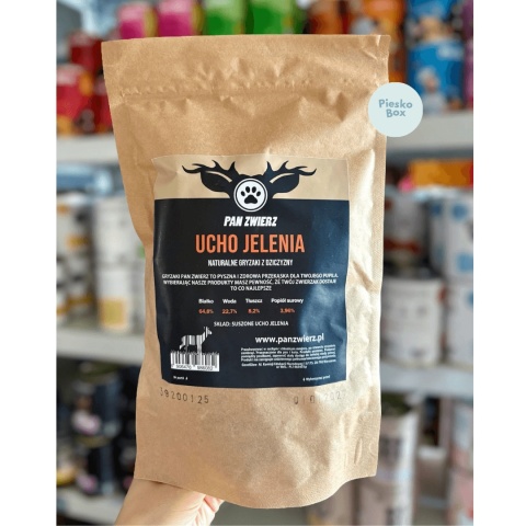 Pan Zwierz Suszone Uszy jelenia dla psa 2 szt.
