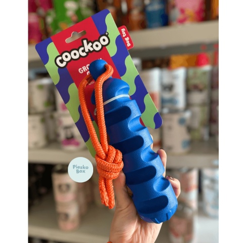 Coockoo Groovy Grip – Szarpak gumowy dla psa | Niebiesko-pomarańczowy | Pieskobox