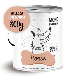 Naturalna karma monobiałkowa PEPE – konina, 800g, dla psów z alergiami