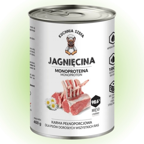 Karma mokra Kuchnia Szefa z jagnięciną – naturalna, smakowita, bezzbożowa