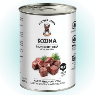 Kuchnia Szefa – karma mokra dla psa z KOZĄ 400g