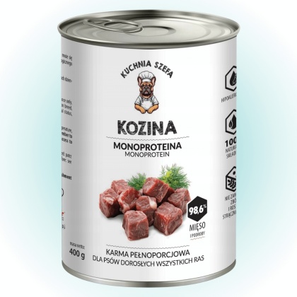 Kuchnia Szefa – karma mokra dla psa z KOZĄ 400g