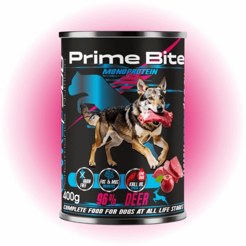karma mokra dla psa Game Dog Prime Bite jeleń z jabłkiem 400g