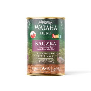 Wataha Hunt Junior - Kaczka z batatami i jagodami karma mokra 400g