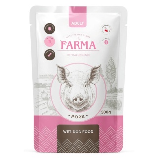 FARMA Manufaktura mokra karma dla psa Wieprzowina Saszetka 500g
