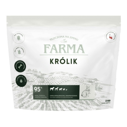 Farma - Królik karma dla psa tłoczona na zimno 2kg