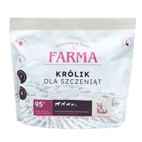 Farma Królik karma dla szczeniąt tłoczona na zimno 2kg